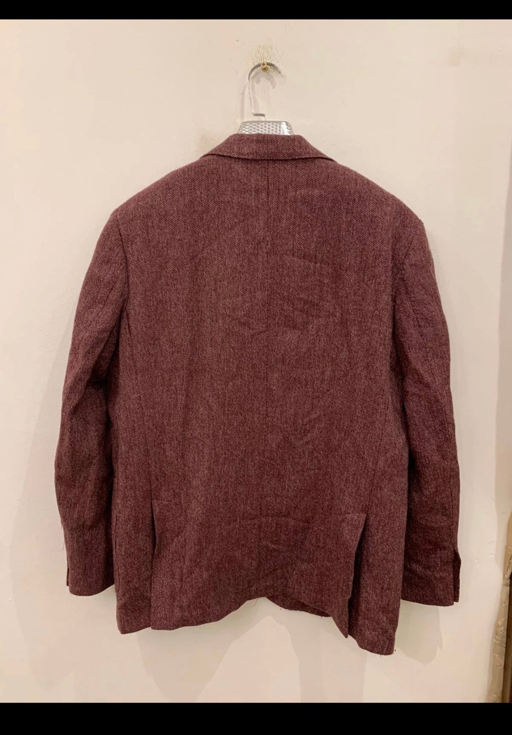 Classic Gutteridge pure wool soft tweed burgundy jacket blazer 44R 44L