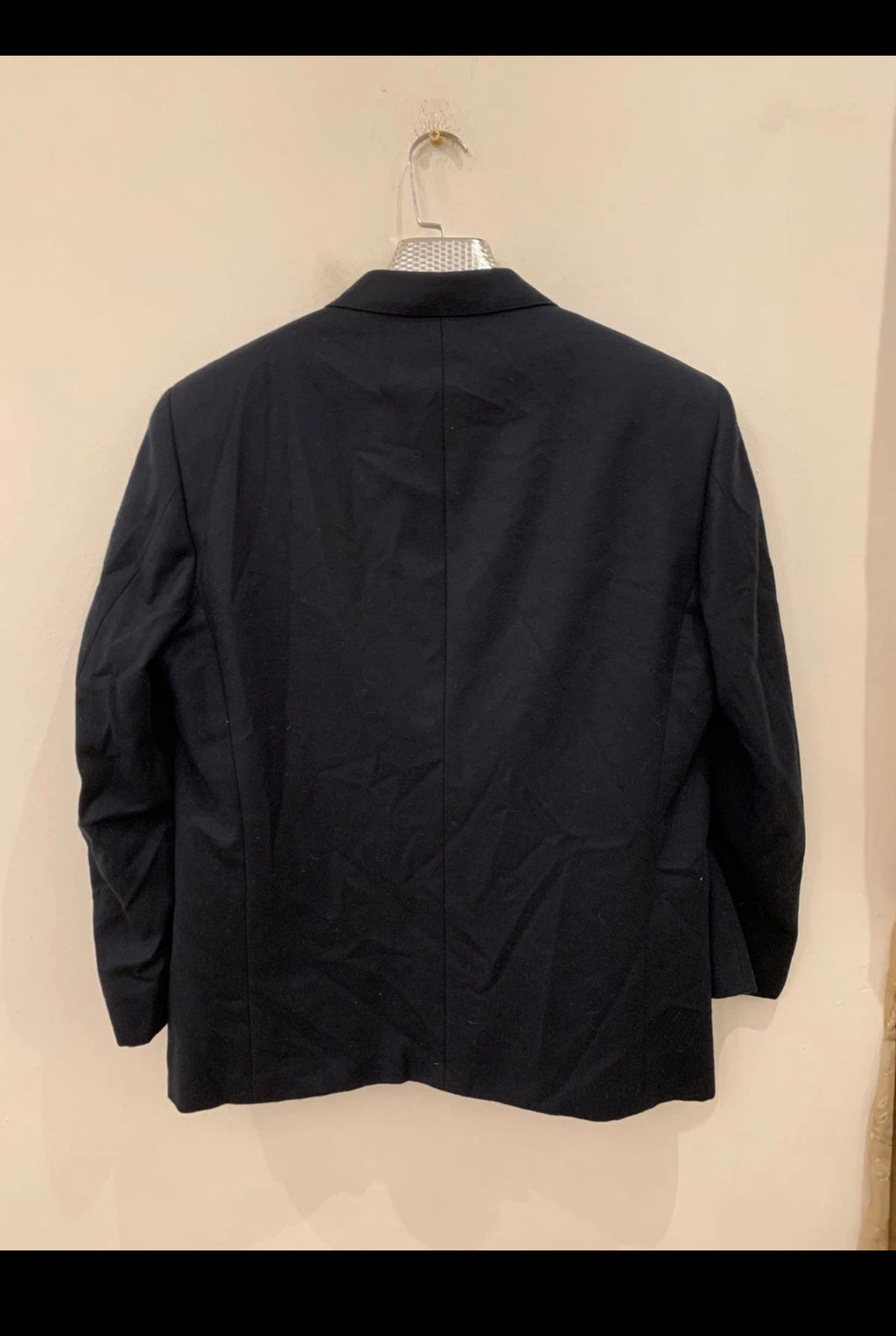 Vintage Pesca wool cashmere classic black suit jacket blazer 42R 42S