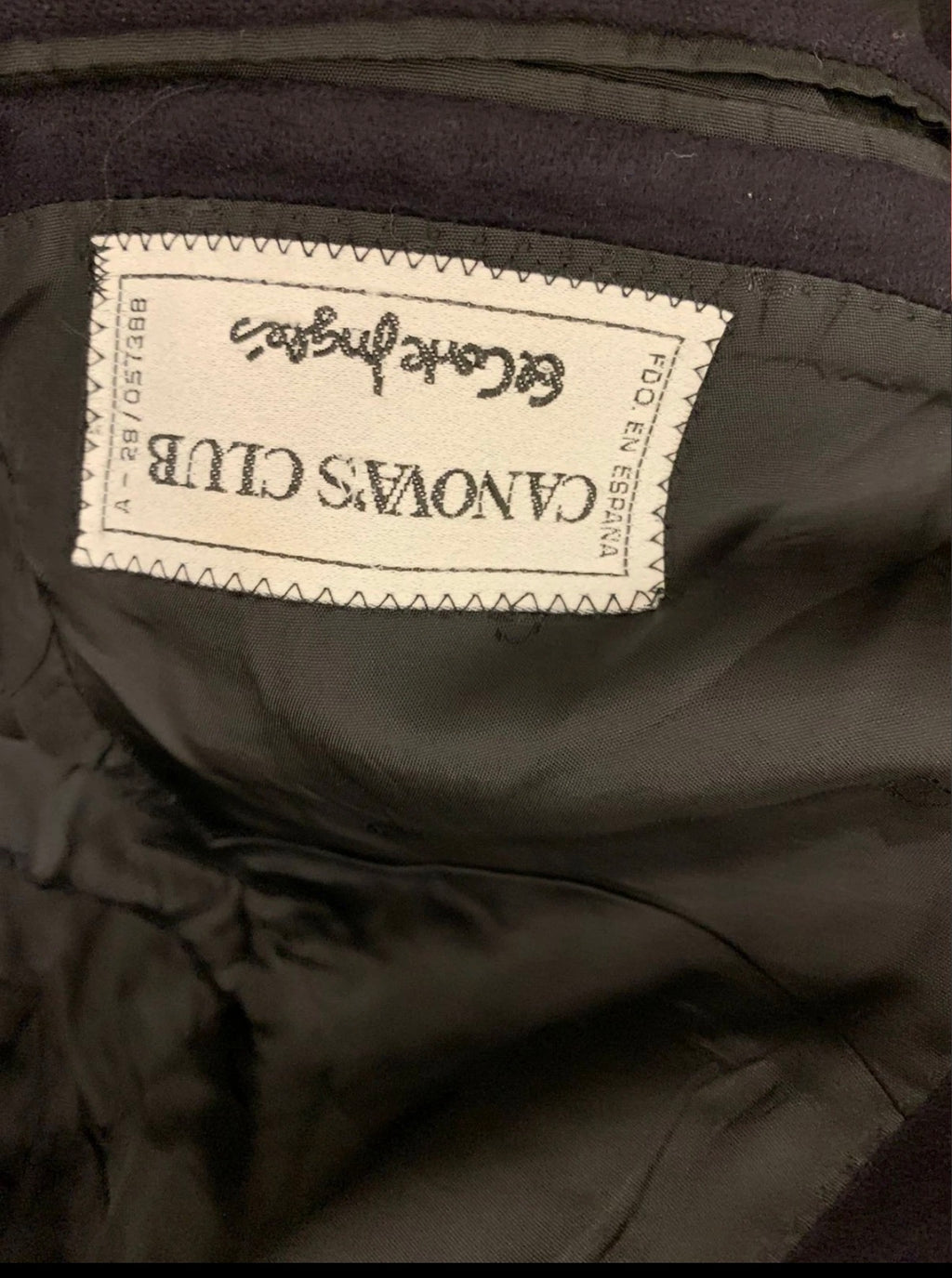 Vintage 100% pure cashmere Crombie classic navy jacket blazer 40S 40R