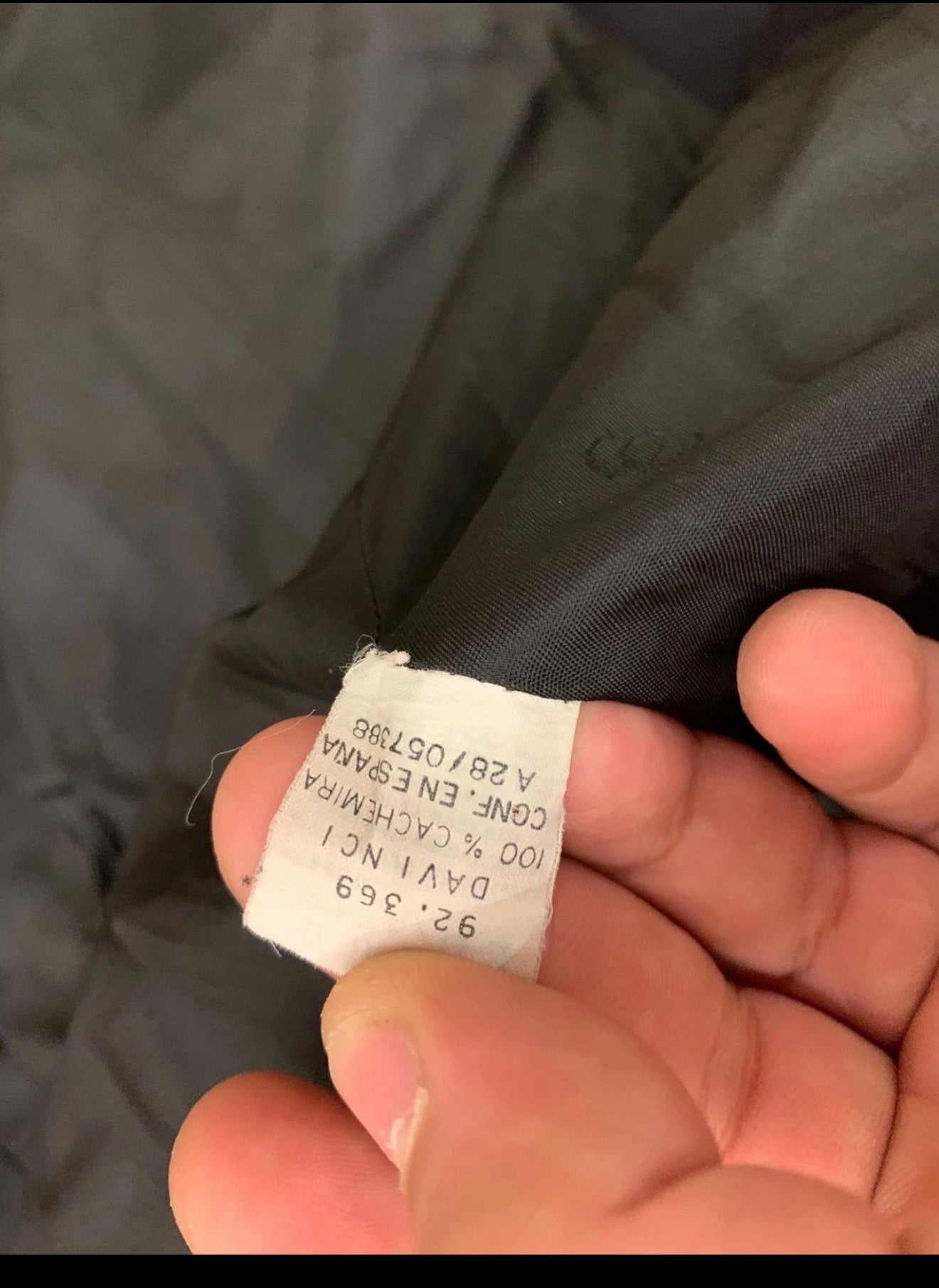 Vintage 100% pure cashmere Crombie classic navy jacket blazer 40S 40R