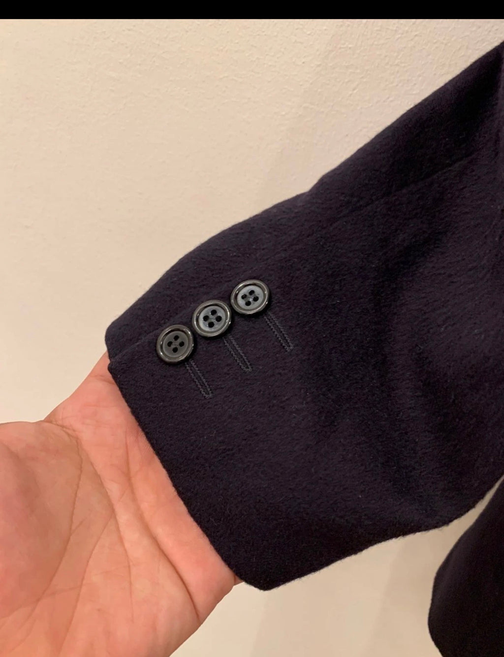 Vintage 100% pure cashmere Crombie classic navy jacket blazer 40S 40R