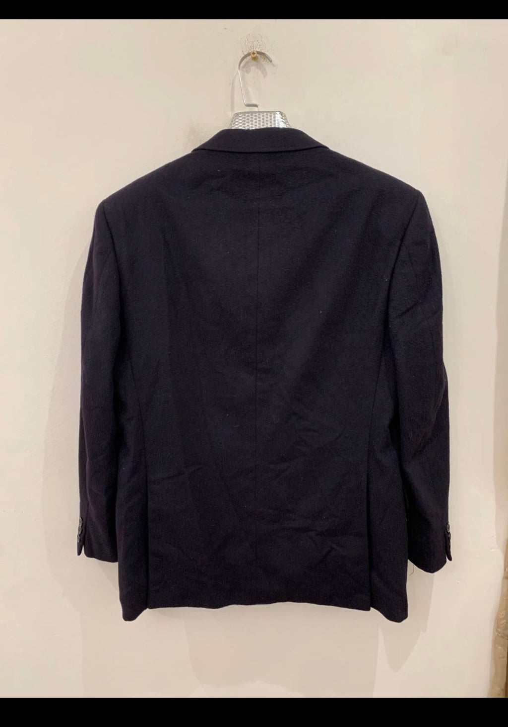 Vintage 100% pure cashmere Crombie classic navy jacket blazer 40S 40R
