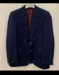 1970s vintage pure wool classic navy gabardine suit jacket blazer 40R