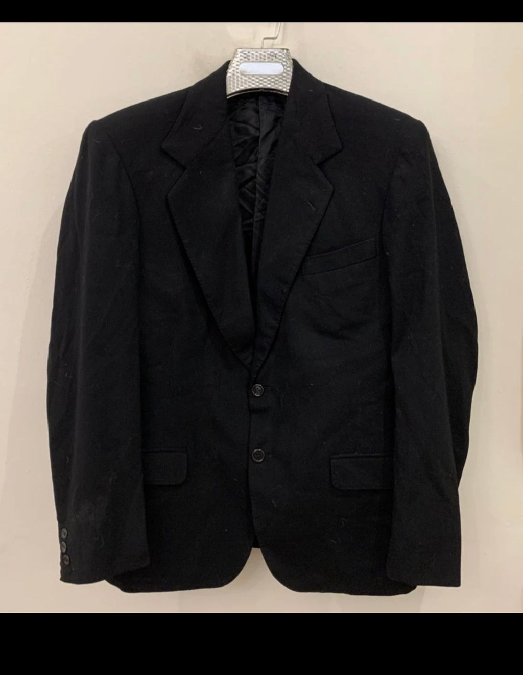 1970s Vintage pure wool Stroller black 2 button classic jacket blazer 40R