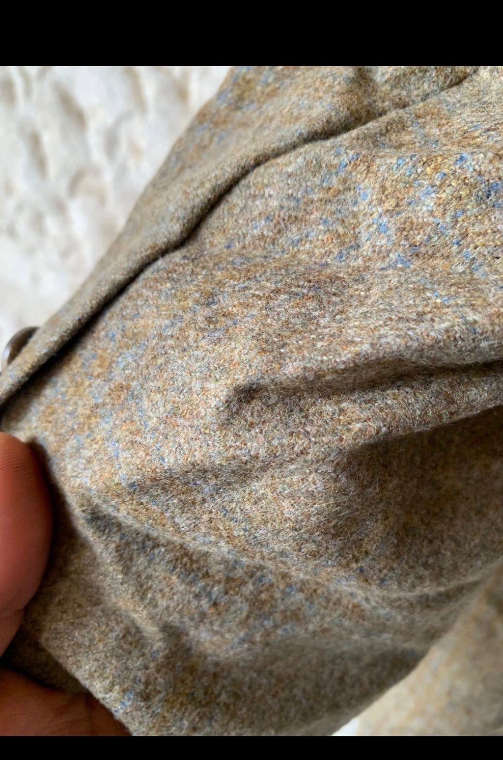 Vintage Atwardson wool cashmere Windowpane brown classic jacket blazer 44R