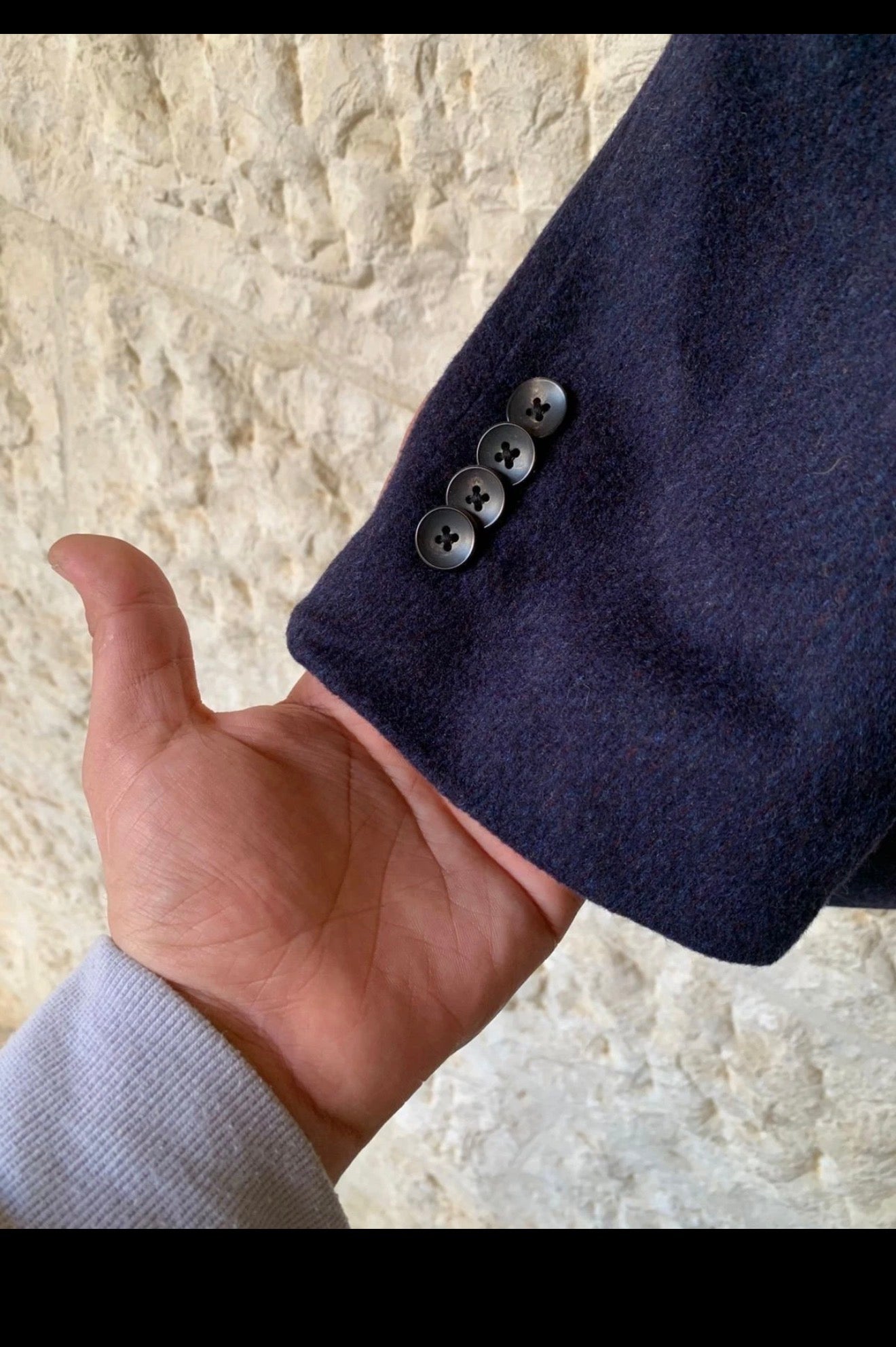 Classic Galaxy Cashmere blended navy suit jacket blazer 42R
