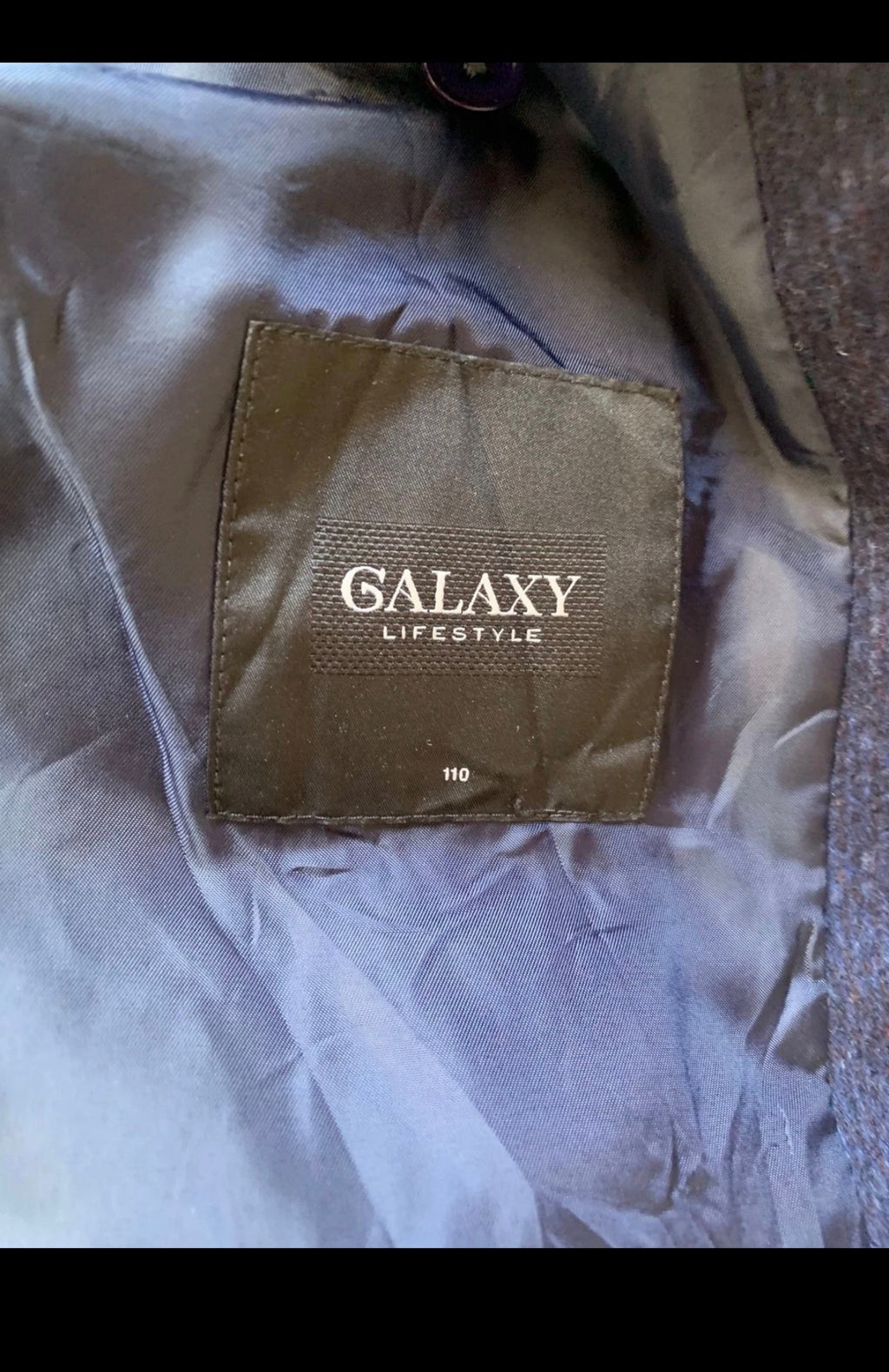 Classic Galaxy Cashmere blended navy suit jacket blazer 42R