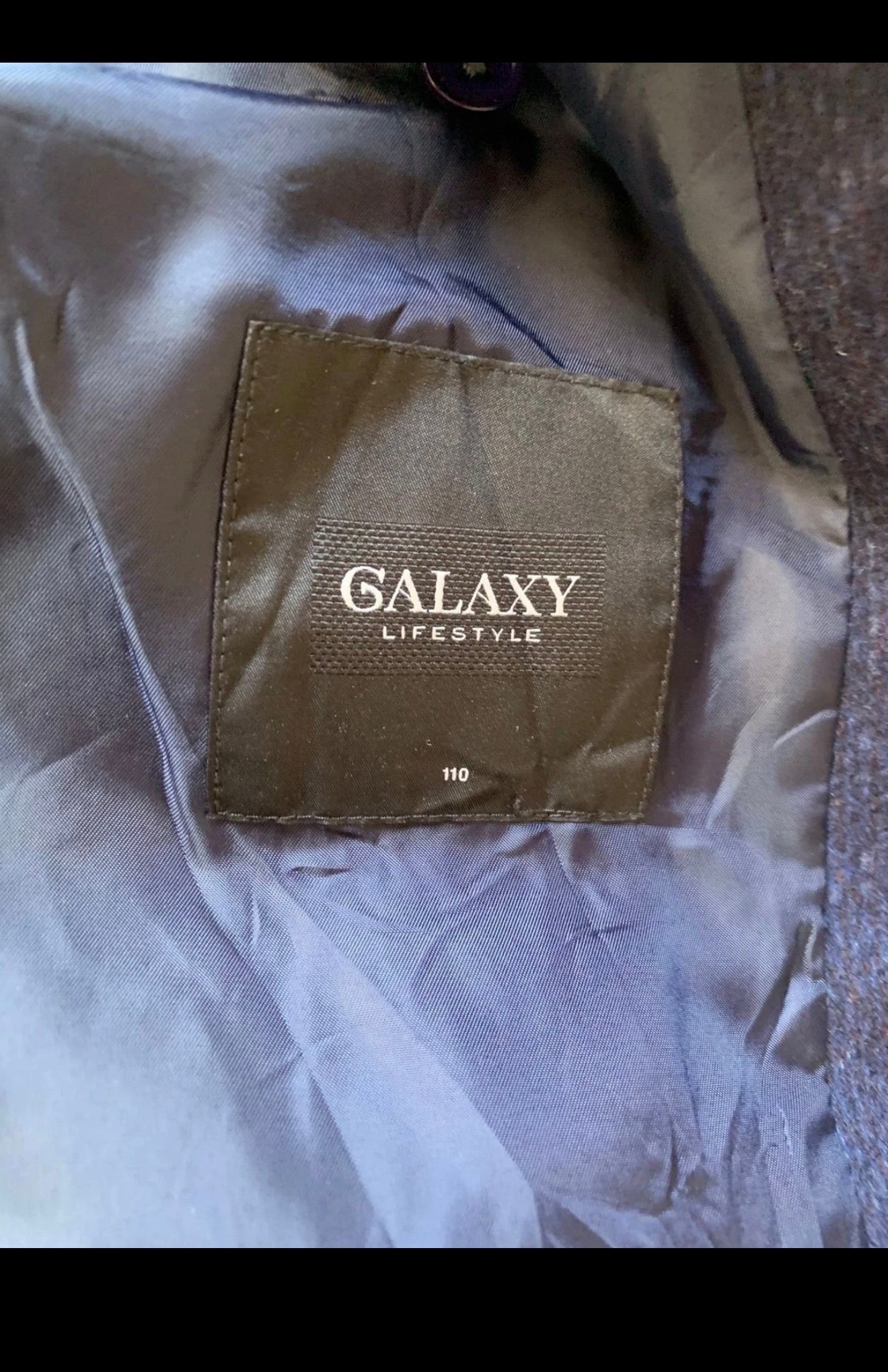 Classic Galaxy Cashmere blended navy suit jacket blazer 42R