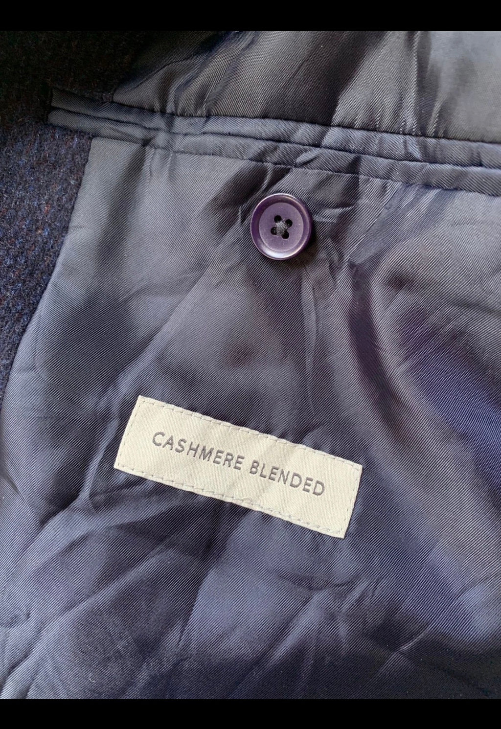 Classic Galaxy Cashmere blended navy suit jacket blazer 42R