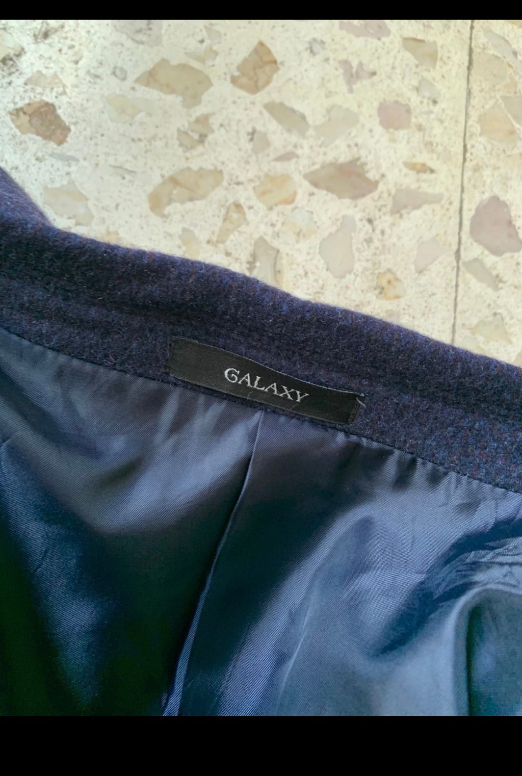Classic Galaxy Cashmere blended navy suit jacket blazer 42R