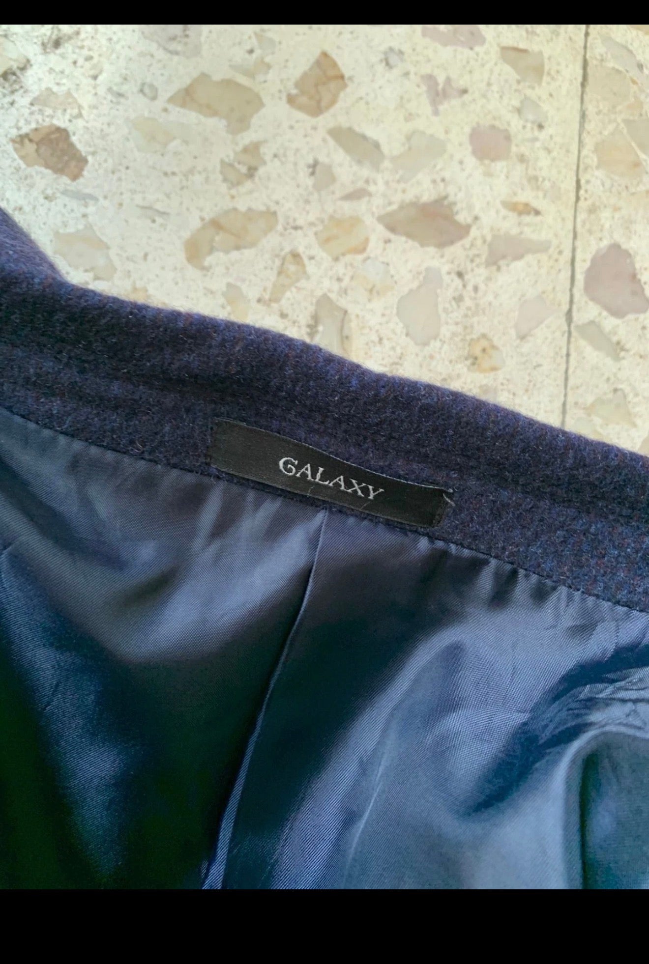 Classic Galaxy Cashmere blended navy suit jacket blazer 42R