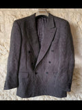 Vintage Jaeger wool cashmere double breasted herringbone jacket blazer 42R