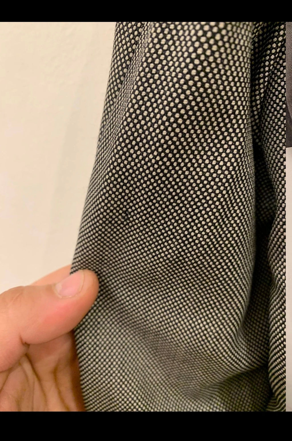 Vintage classic pure wool double breasted birdseye gray suit jacket blazer 42R