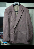 Vintage Wool blend double breasted gangster burgundy classic suit 40R
