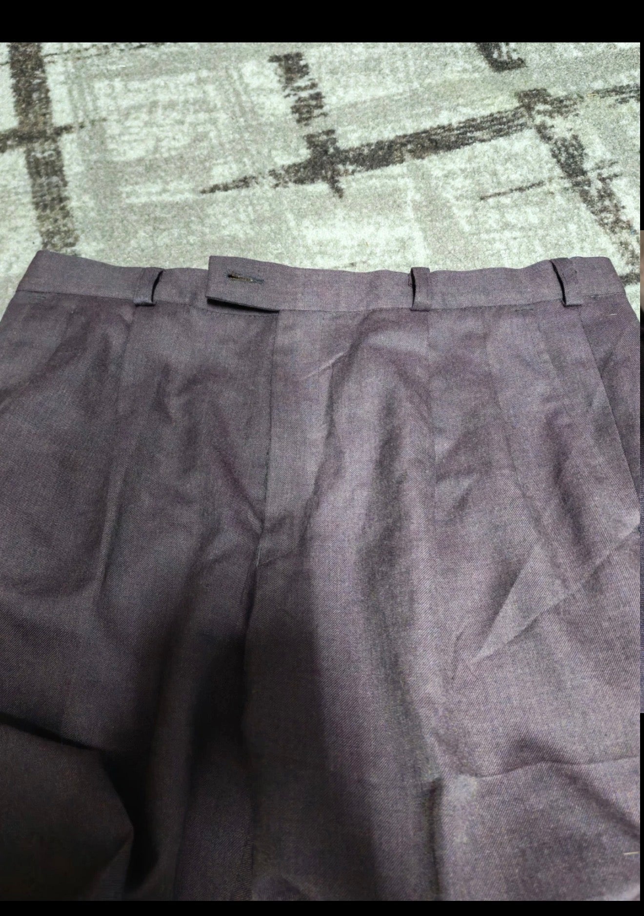 Vintage Wool blend double breasted gangster burgundy classic suit 40R