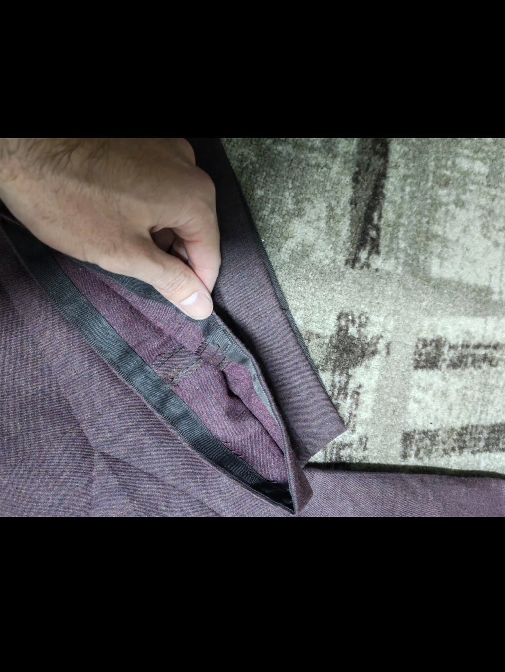 Vintage Wool blend double breasted gangster burgundy classic suit 40R