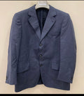Vintage classic pure wool unique blue 3 button suit 40R 40S