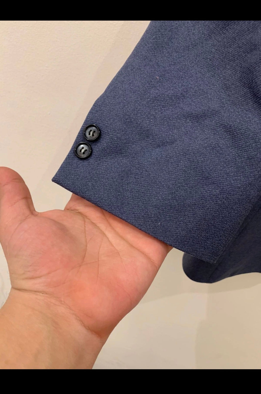 Vintage classic pure wool unique blue 3 button suit 40R 40S