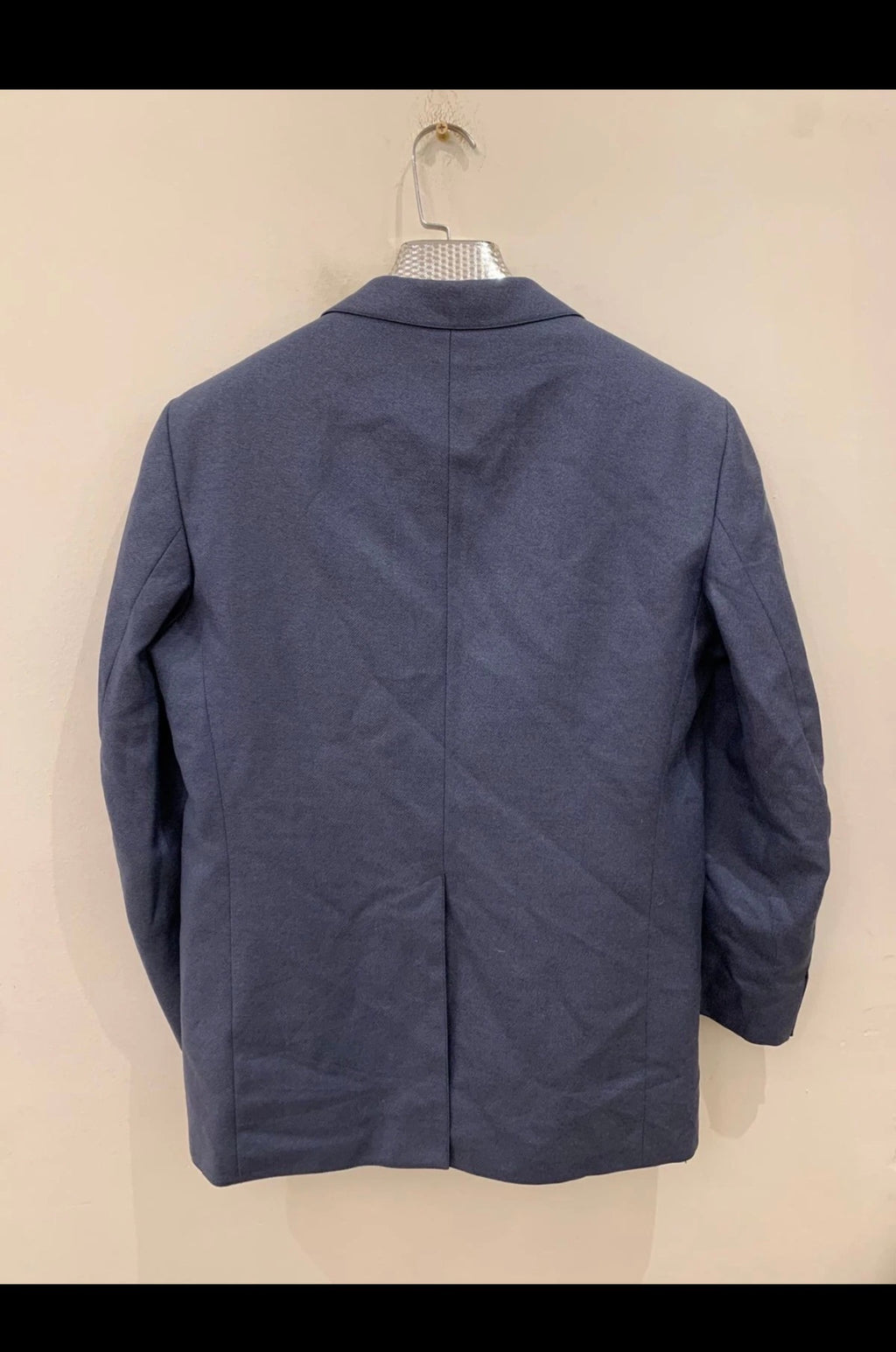 Vintage classic pure wool unique blue 3 button suit 40R 40S