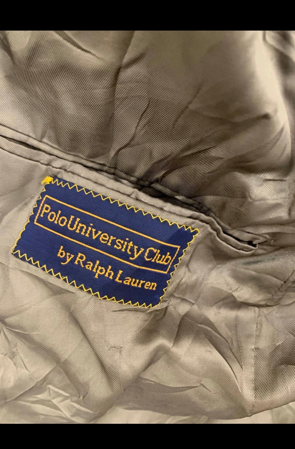 Vintage Polo University Club Ralph Lauren pure wool gold button navy blazer 42R