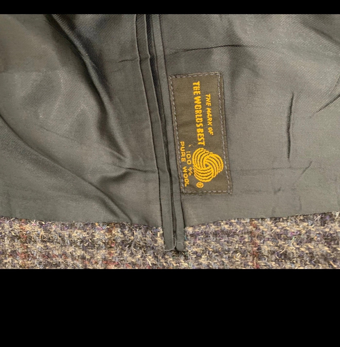 Vintage pure wool handwoven tweed glen check hunting jacket blazer 42R