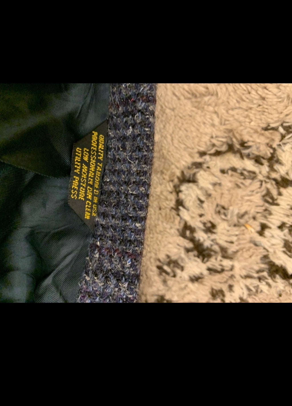Vintage pure wool handwoven tweed glen check hunting jacket blazer 42R