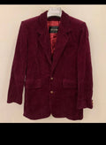 Classic 100% cotton Corduroy burgundy hunting jacket blazer 36R 36S