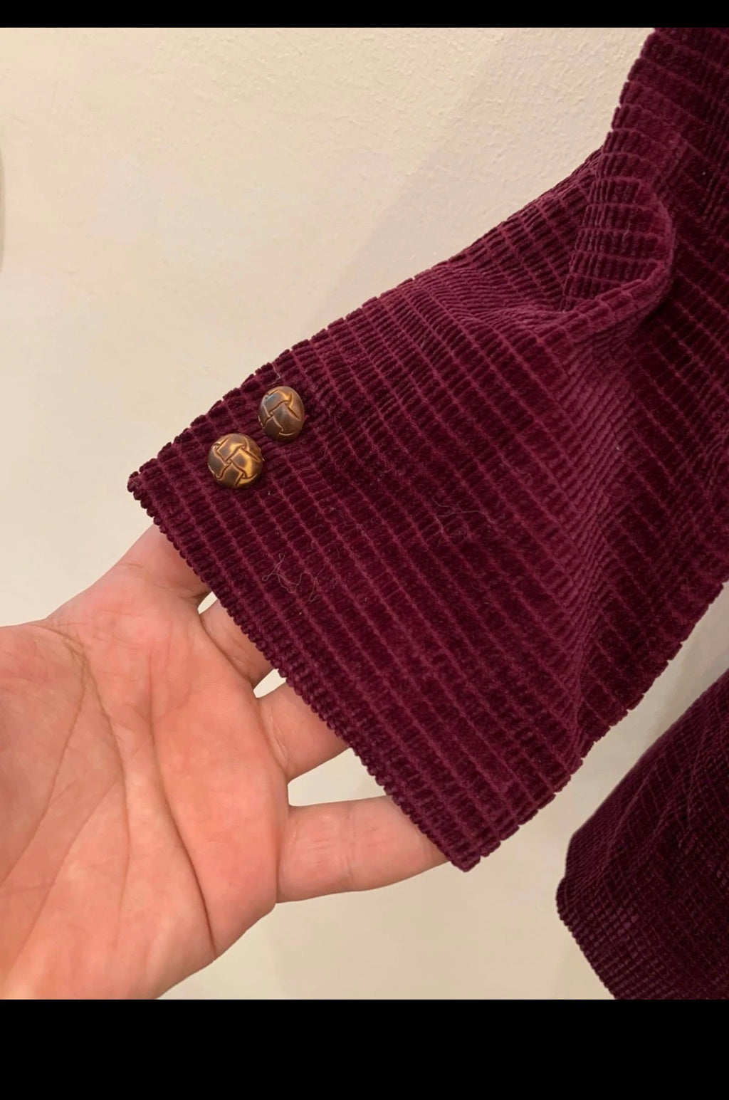 Classic 100% cotton Corduroy burgundy hunting jacket blazer 36R 36S