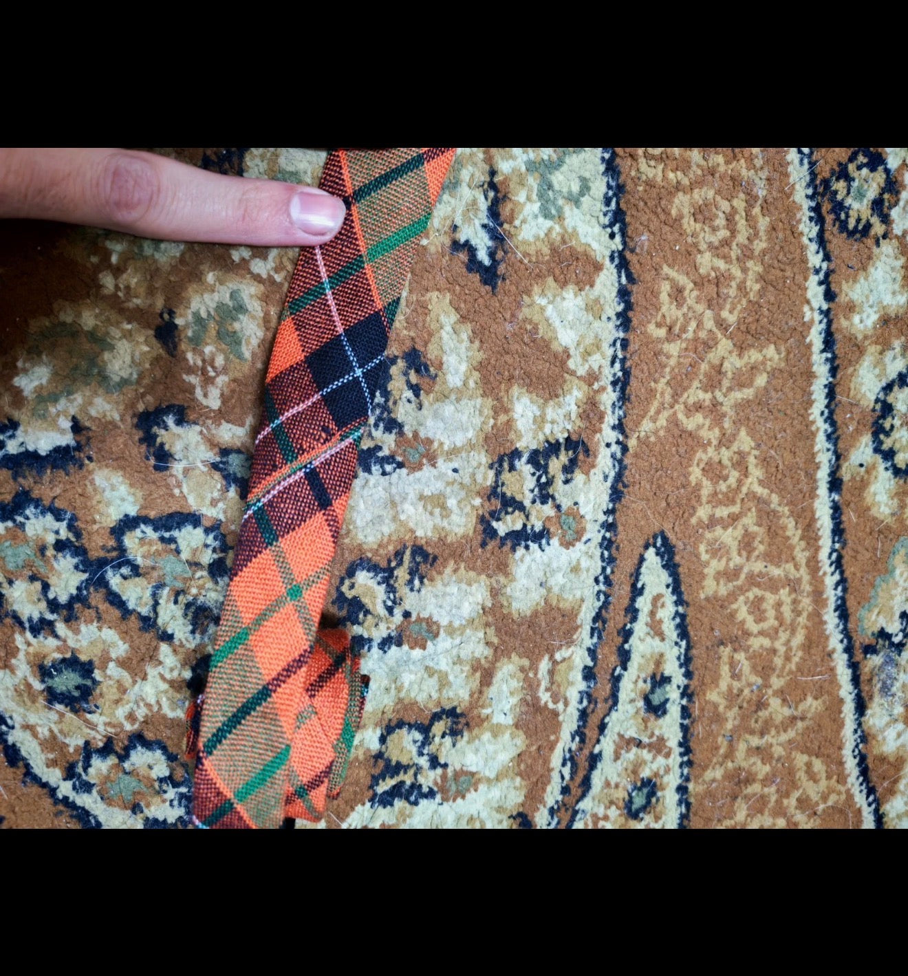 Vintage classic 100% pure wool Retro tartan plaid 1950s neck tie