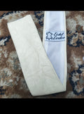 mens vintage handmade classic Genuine leather luxury beige skinny neck tie