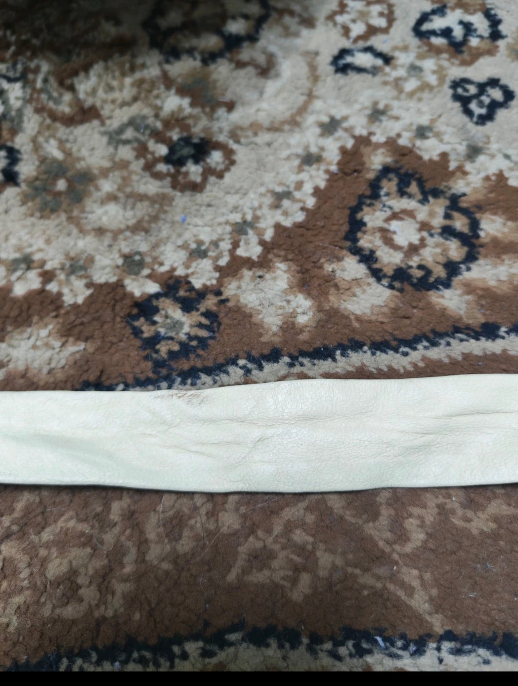 mens vintage handmade classic Genuine leather luxury beige skinny neck tie
