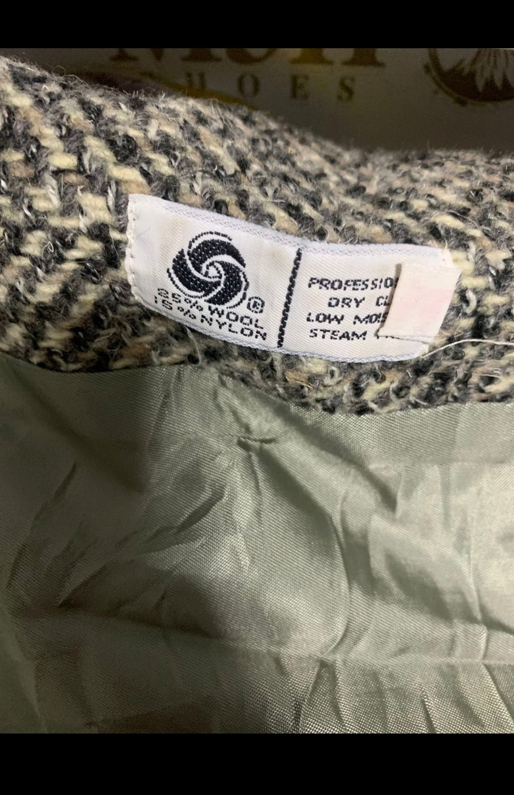 Vintage Forecaster Boston Wool blend db belted camouflage over coat 42 12 L