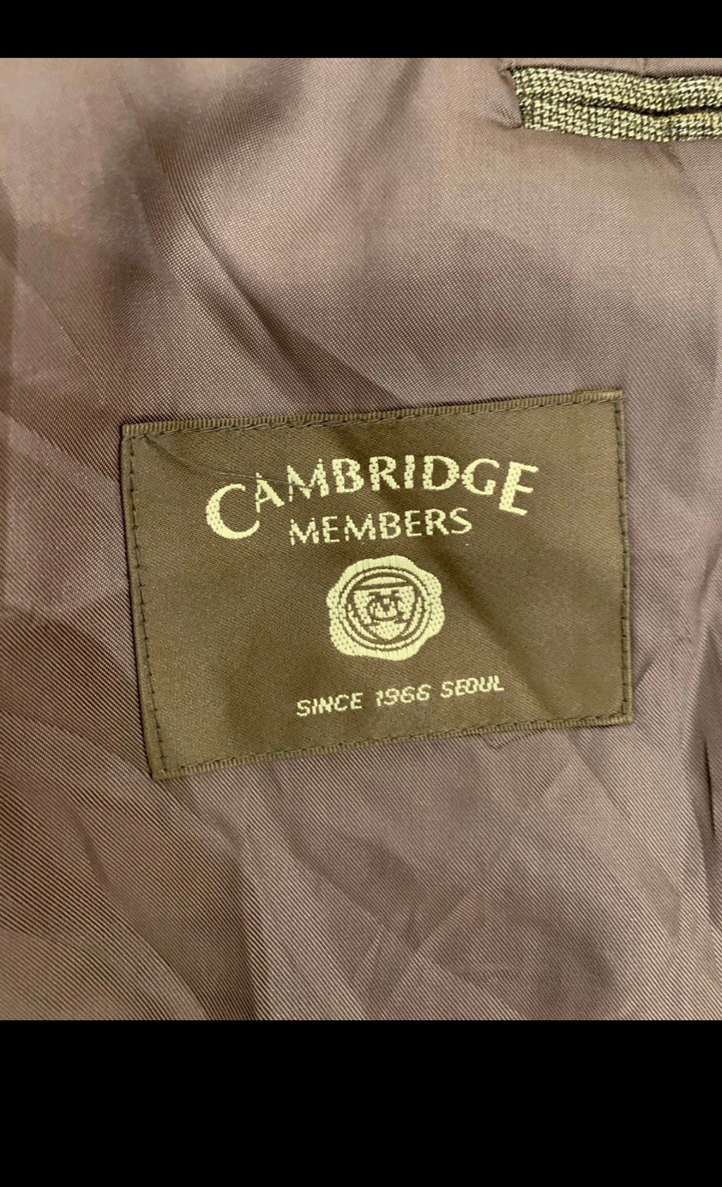 Vintage Cambridge pure wool Windowpane double breasted jacket blazer 42R 42S