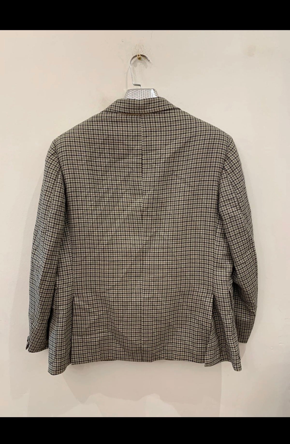 1970s Vintage houndstooth pure wool classic hunting jacket blazer 40R 40S