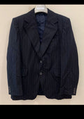 1970s vintage pure wool classic striped navy suit jacket blazer 40R