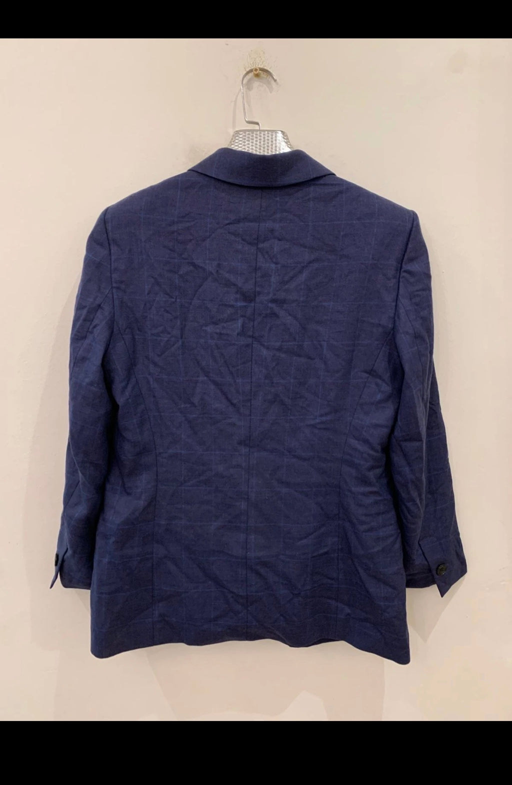 Vintage Escada 100% pure cashmere Ermenegildo Zegna blue jacket blazer 40 M 10