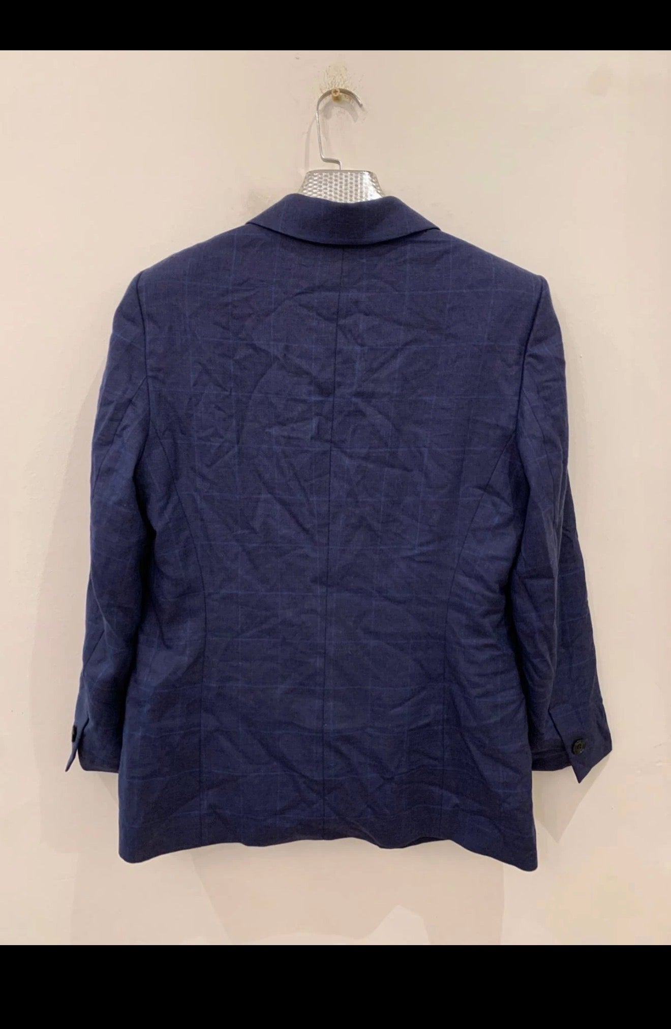 Vintage Escada 100% pure cashmere Ermenegildo Zegna blue jacket blazer 40 M 10