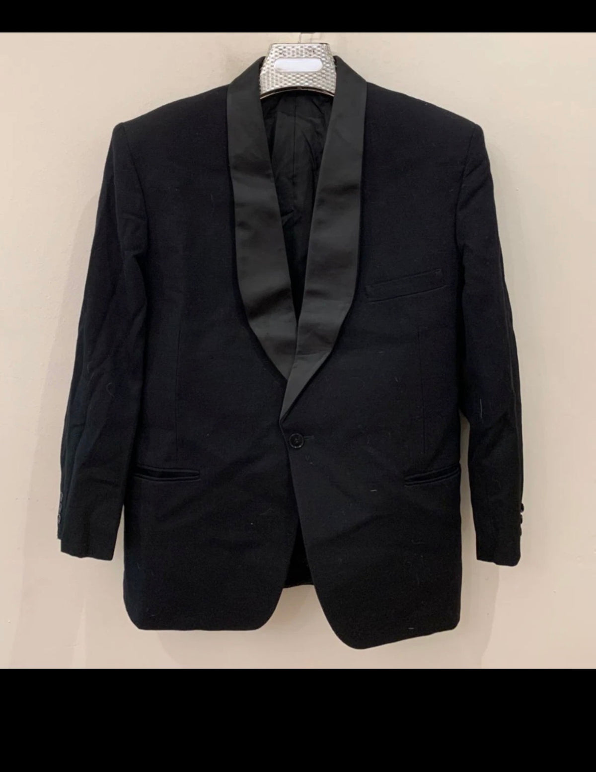 1960s vintage Burton pure wool Tuxedo night shawl lapel jacket blazer 40R 40S
