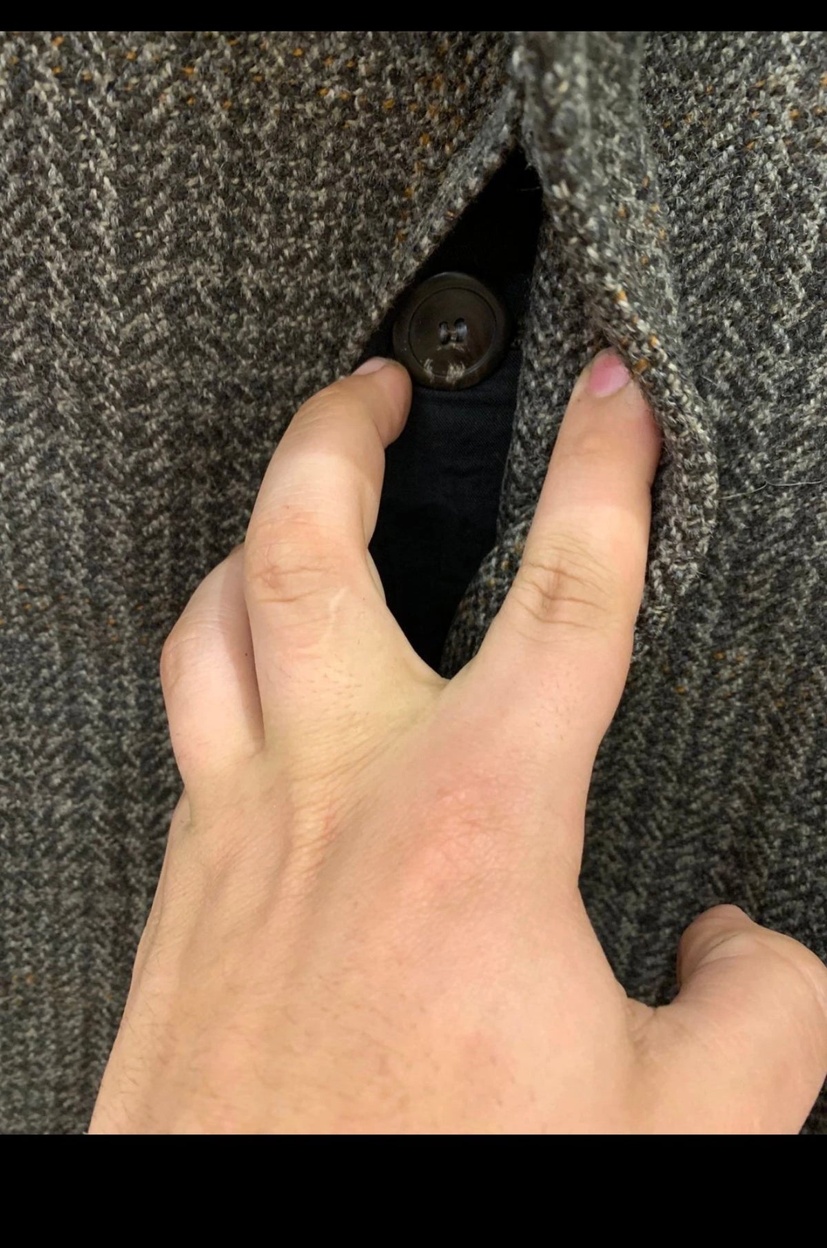 1970s Vintage pure wool Tweed glen check classic raglan over coat 48R XL