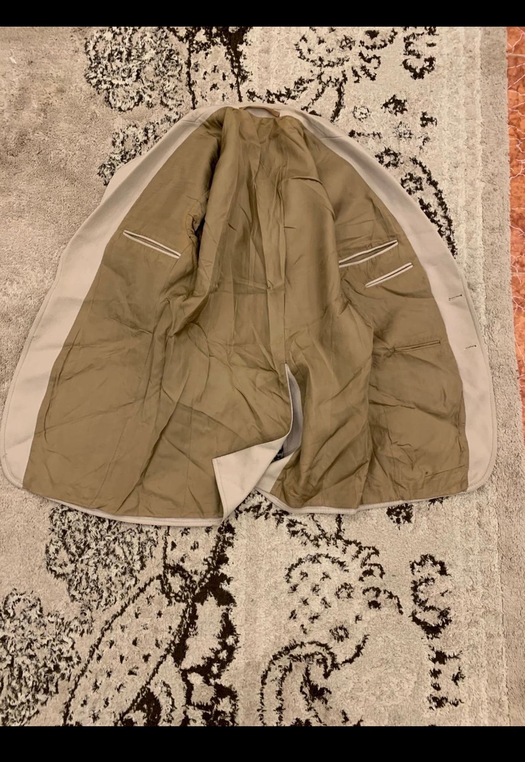1970s vintage wool blend classic beige hunting jacket blazer 36R 36S