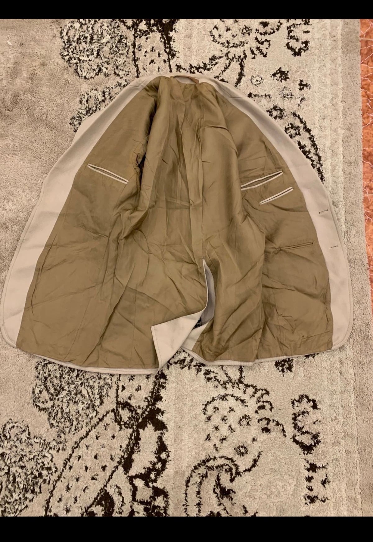 1970s vintage wool blend classic beige hunting jacket blazer 36R 36S