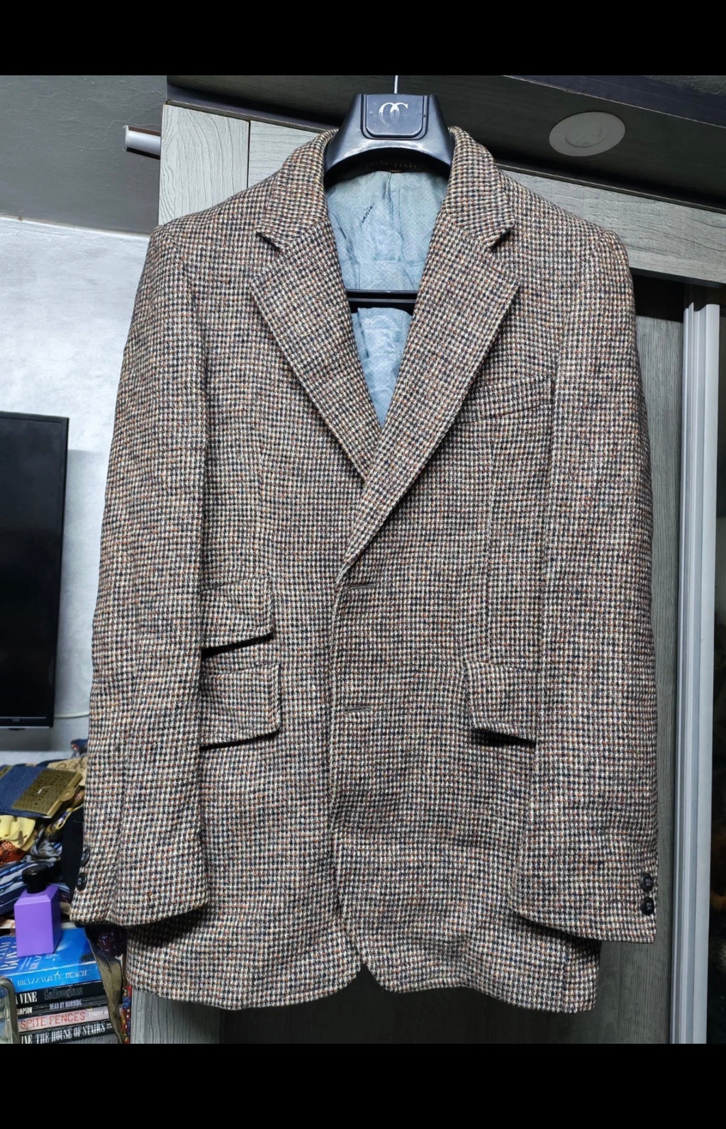 Vintage Harris Tweed pure wool handwoven classic hunting jacket blazer 38R