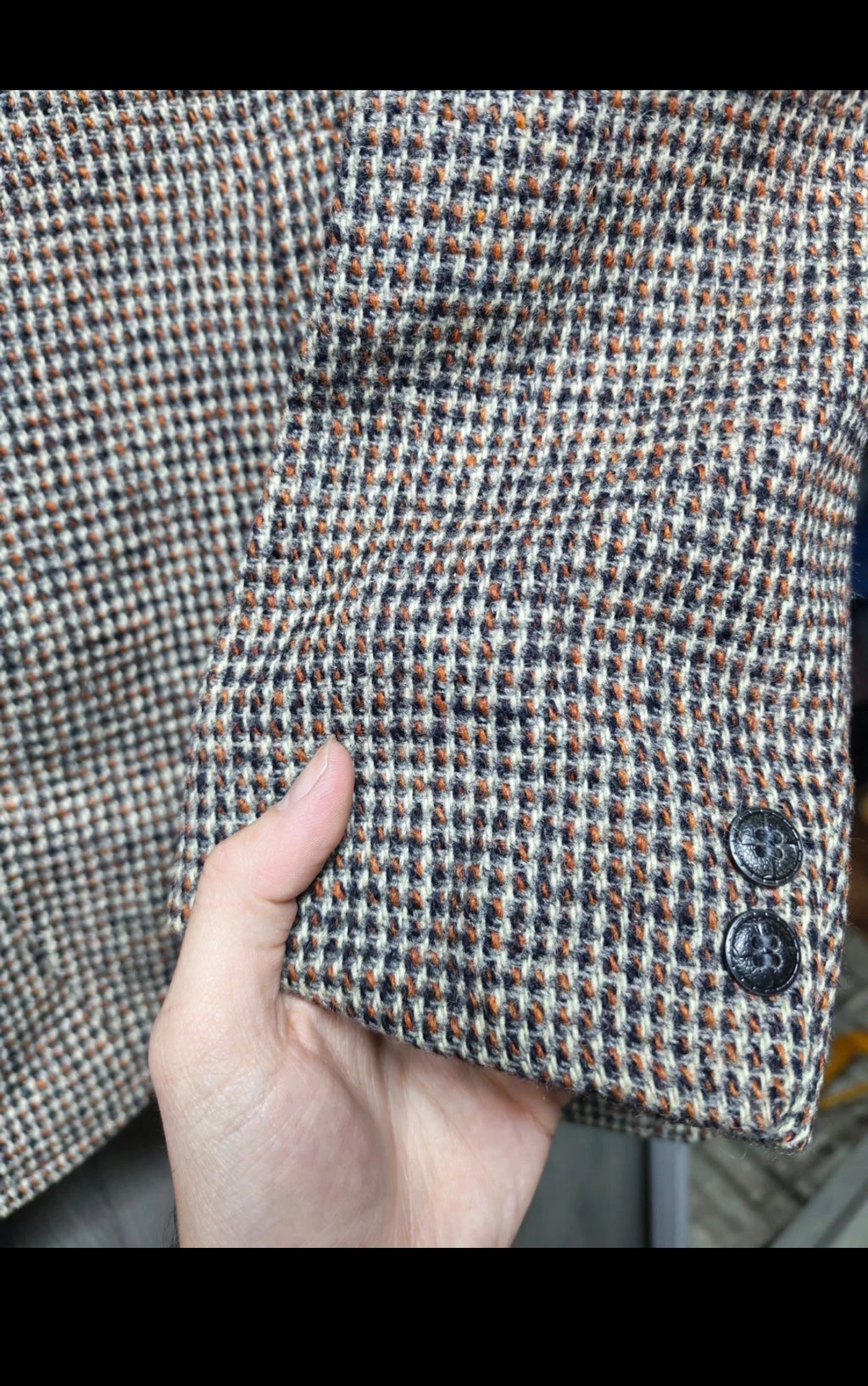 Vintage Harris Tweed pure wool handwoven classic hunting jacket blazer 38R