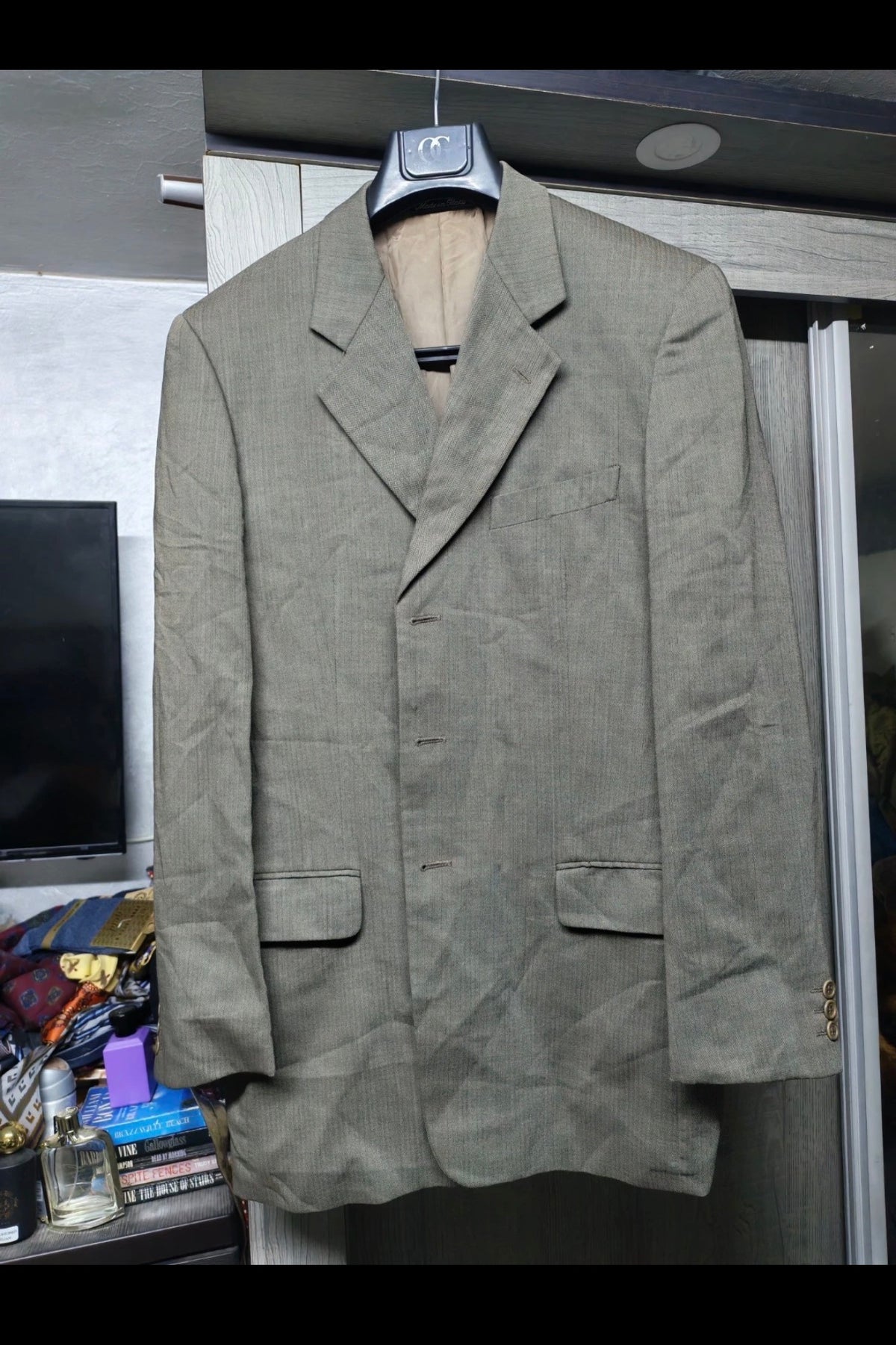 Vintage Mani by Giorgio Armani wool blend classic brown 3 button suit 40L