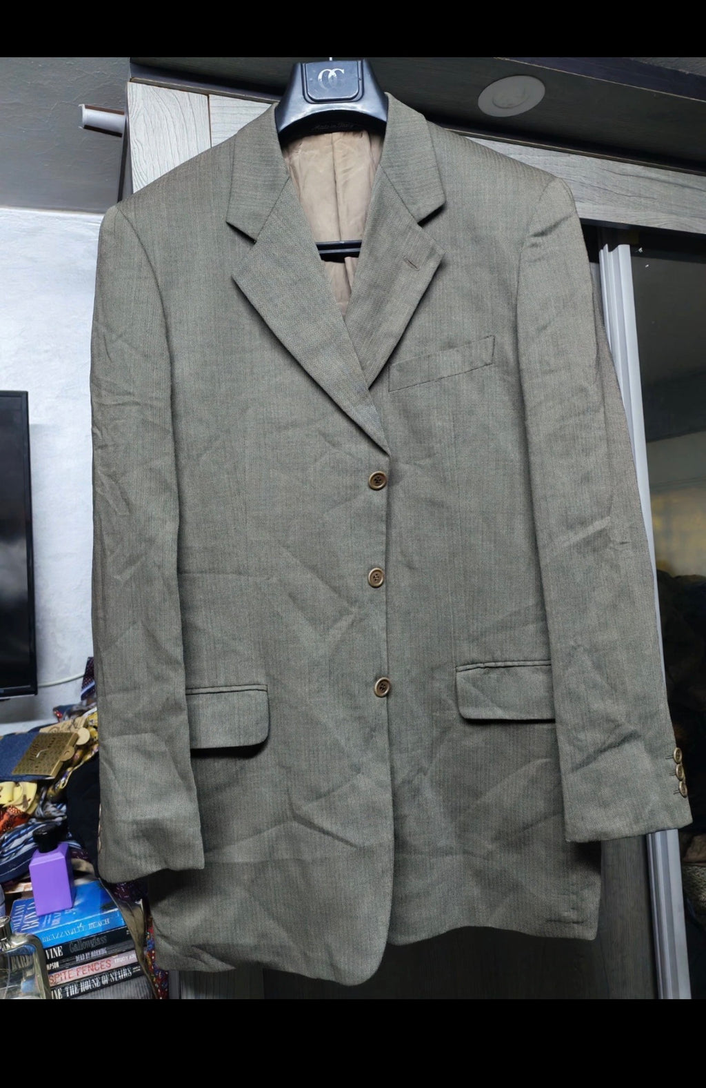 Vintage Mani by Giorgio Armani wool blend classic brown 3 button suit 40L