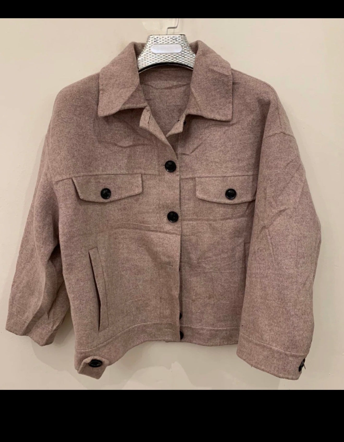 Classic style wool blend women's herringbone jacket sweater 42 L 12