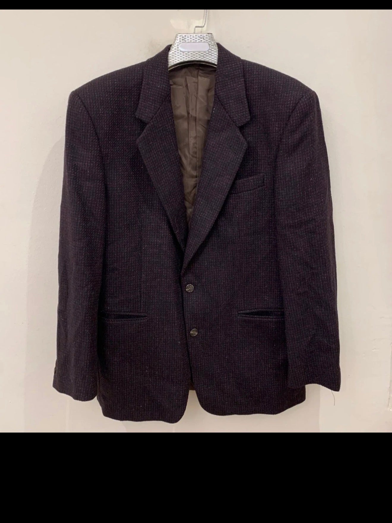Vintage Gianfranco Ferre pure wool soft tweed burgundy jacket blazer 40R