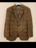 1980s dated Vintage plaid pure wool classic brown hunting jacket blazer 44R
