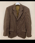 Vintage wool blend Tweed herringbone brown hunting jacket blazer 44R 44L