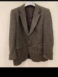 Vintage Piattelli Roma pure wool houndstooth classic brown jacket blazer 42R